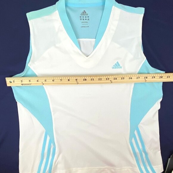 VTG NOS Adidas V-Neck ClimaCool  Sports Tennis Women Top Compression Stretch XL - Picture 7 of 9